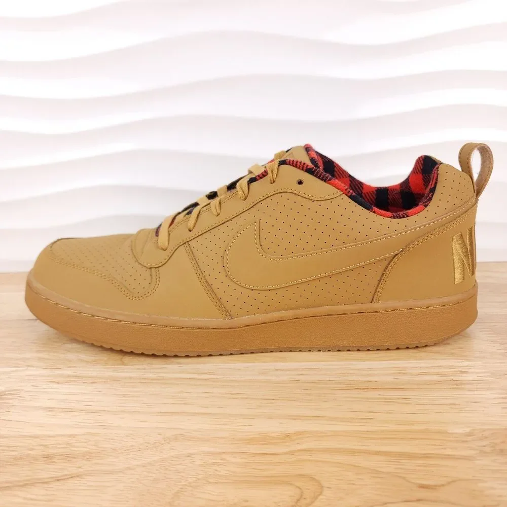 Nike Court Borough Sneakers Mens Size 12 Wheat Low Premium Red Black Plaid Shoes